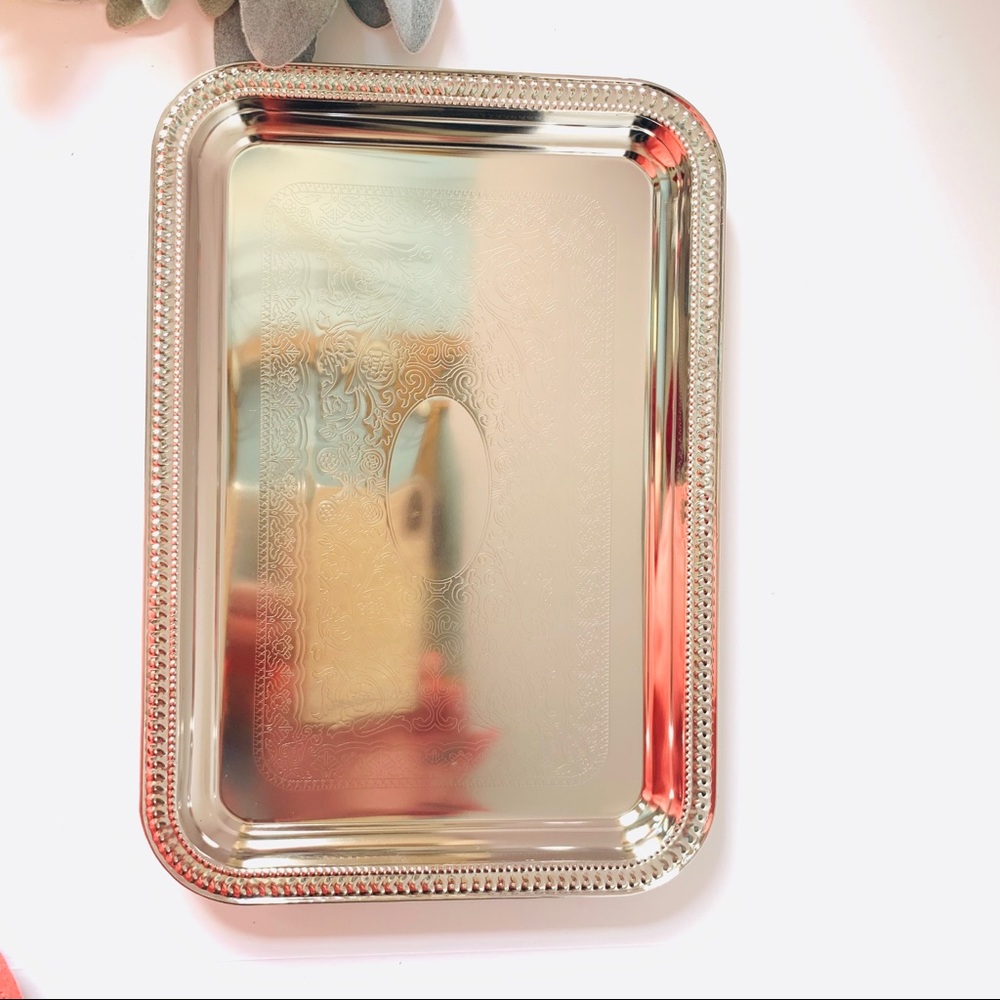 Tin rectangle serving tray - Picture 2 of 4